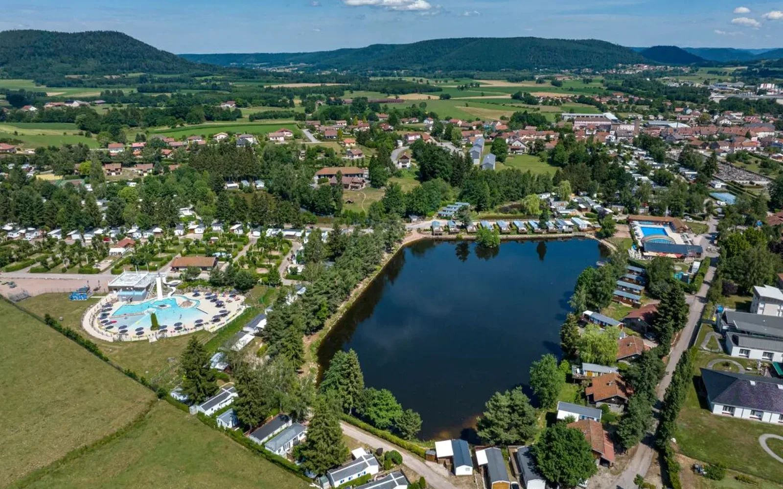 Overzicht op camping Domaine des Bans