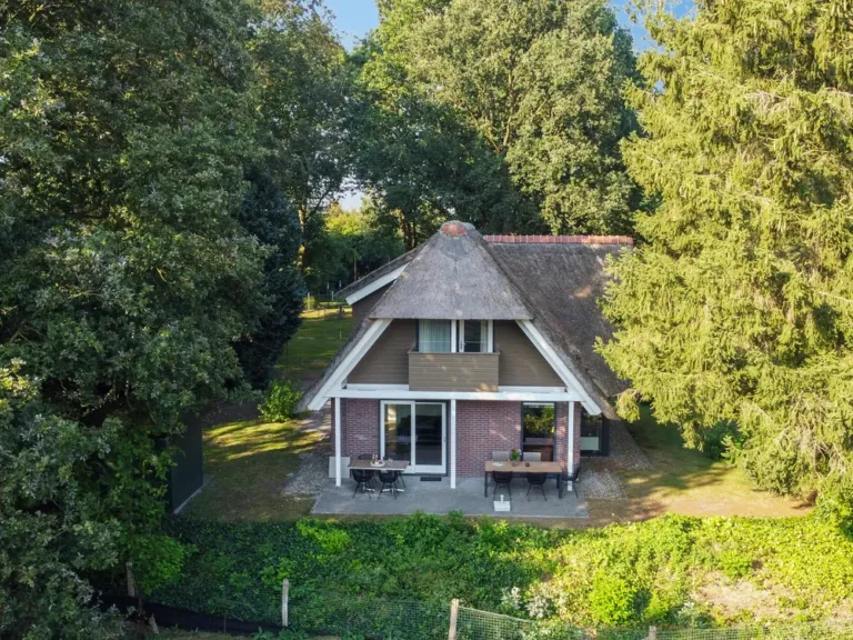 Vakantiehuis op Drentse Vennen, tuin en terras