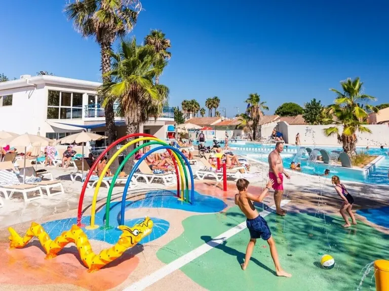 Klein spraypark op camping Le Napoléon