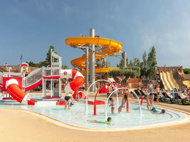 Spraypark op camping Les Dunes